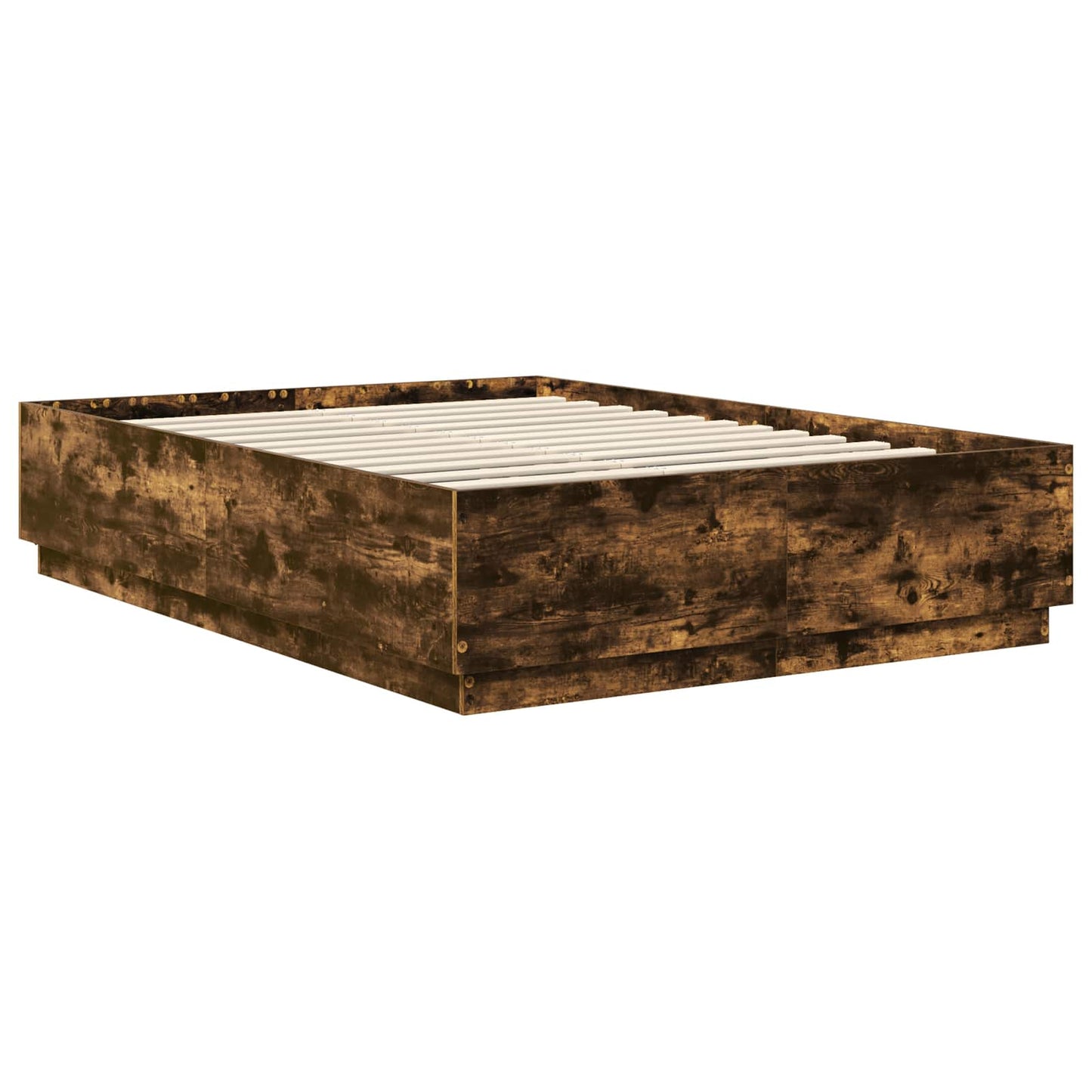 Bed Frame Smoked Oak 150 x 200 cm Engineered Wood