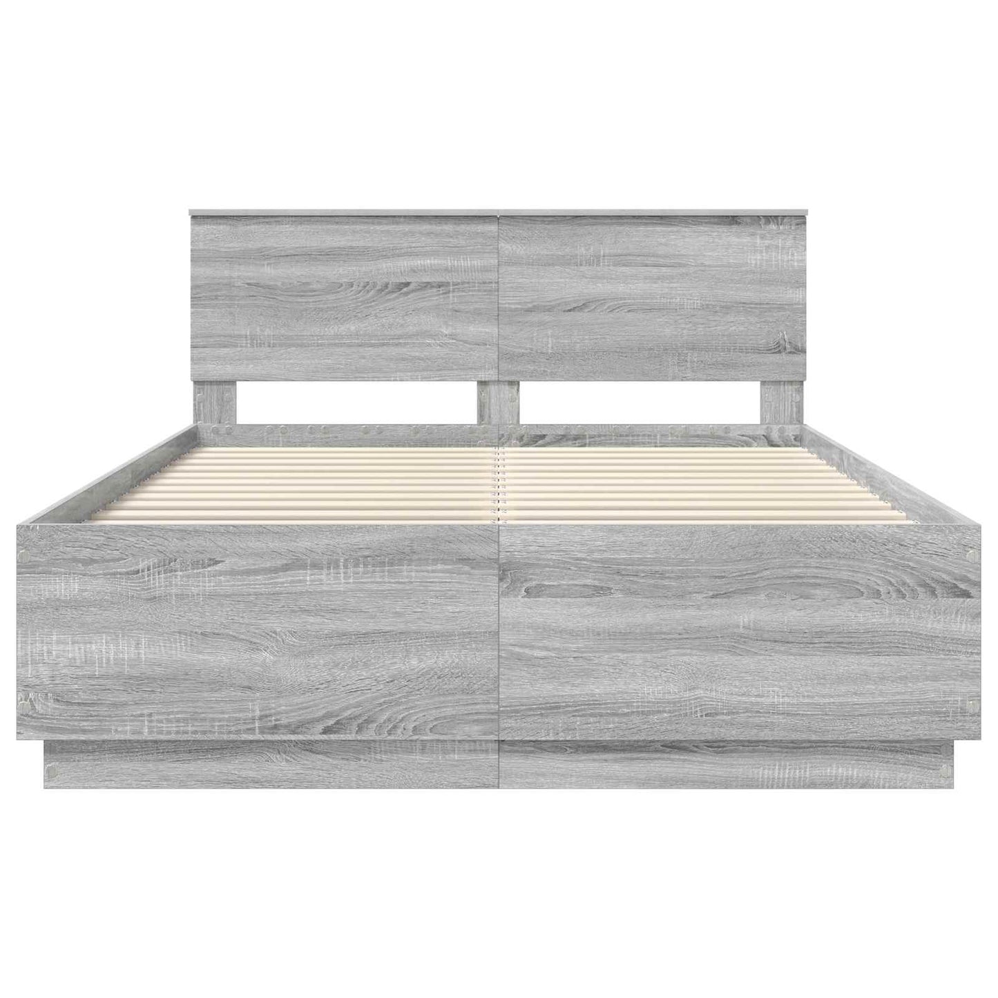 Bed Frame Grey Sonoma 150 x 200 cm Engineered Wood