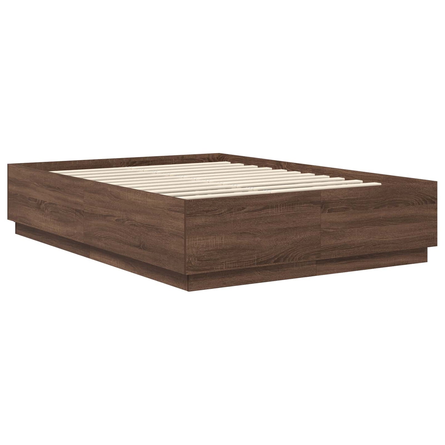 Bed Frame with Headboard Brown Oak 150 x 200 cm Engineered Wood