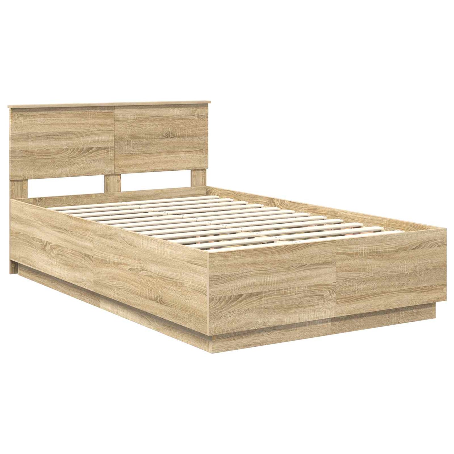 Bed Frame Sonoma Oak 120 x 190 cm Engineered Wood