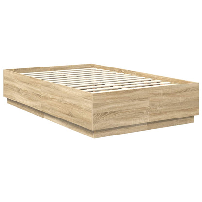 Bed Frame Sonoma Oak 120 x 190 cm Engineered Wood