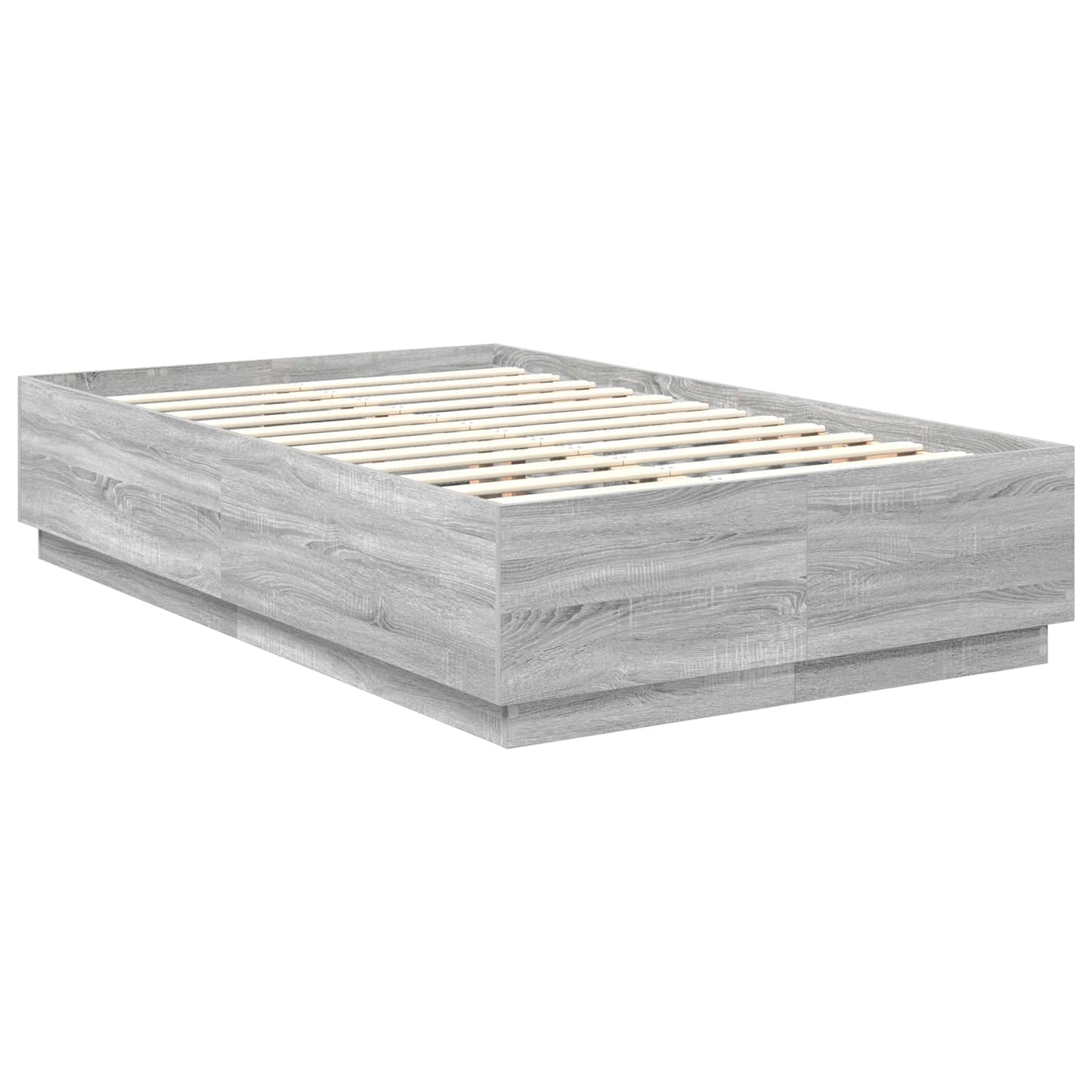 Bed Frame Grey Sonoma 120 x 190 cm Engineered Wood
