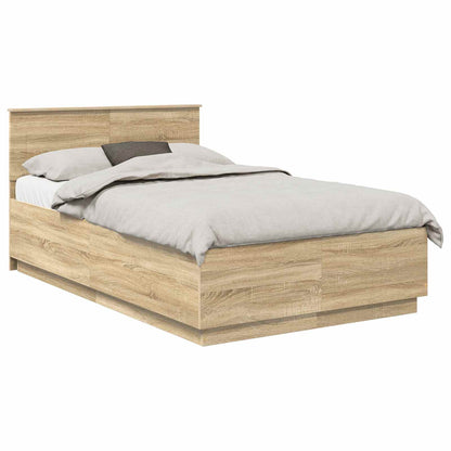 Bed Frame Sonoma Oak 120 x 200 cm Engineered Wood