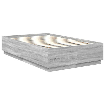 Bed Frame Grey Sonoma 120 x 200 cm Engineered Wood