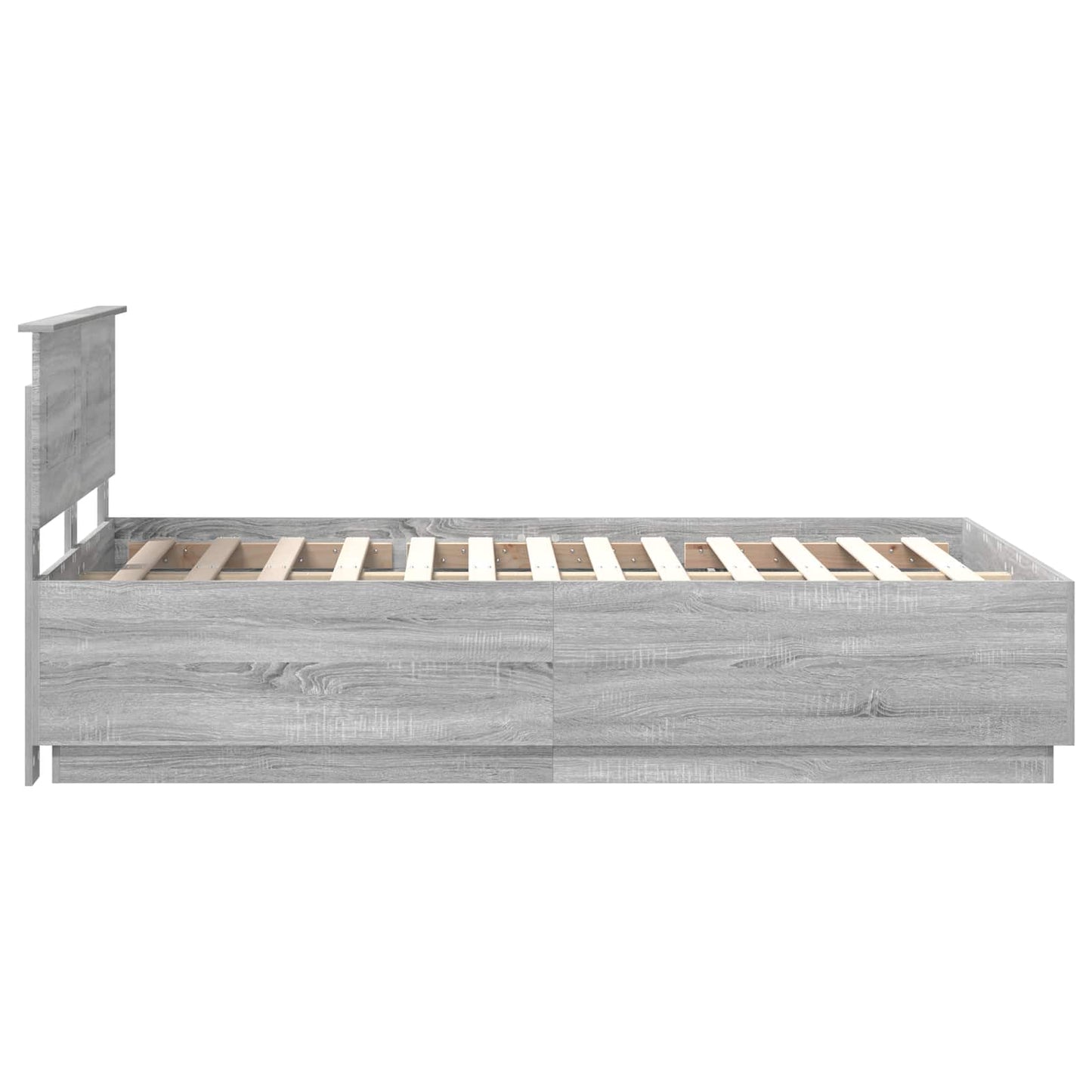 Bed Frame Grey Sonoma 120 x 200 cm Engineered Wood