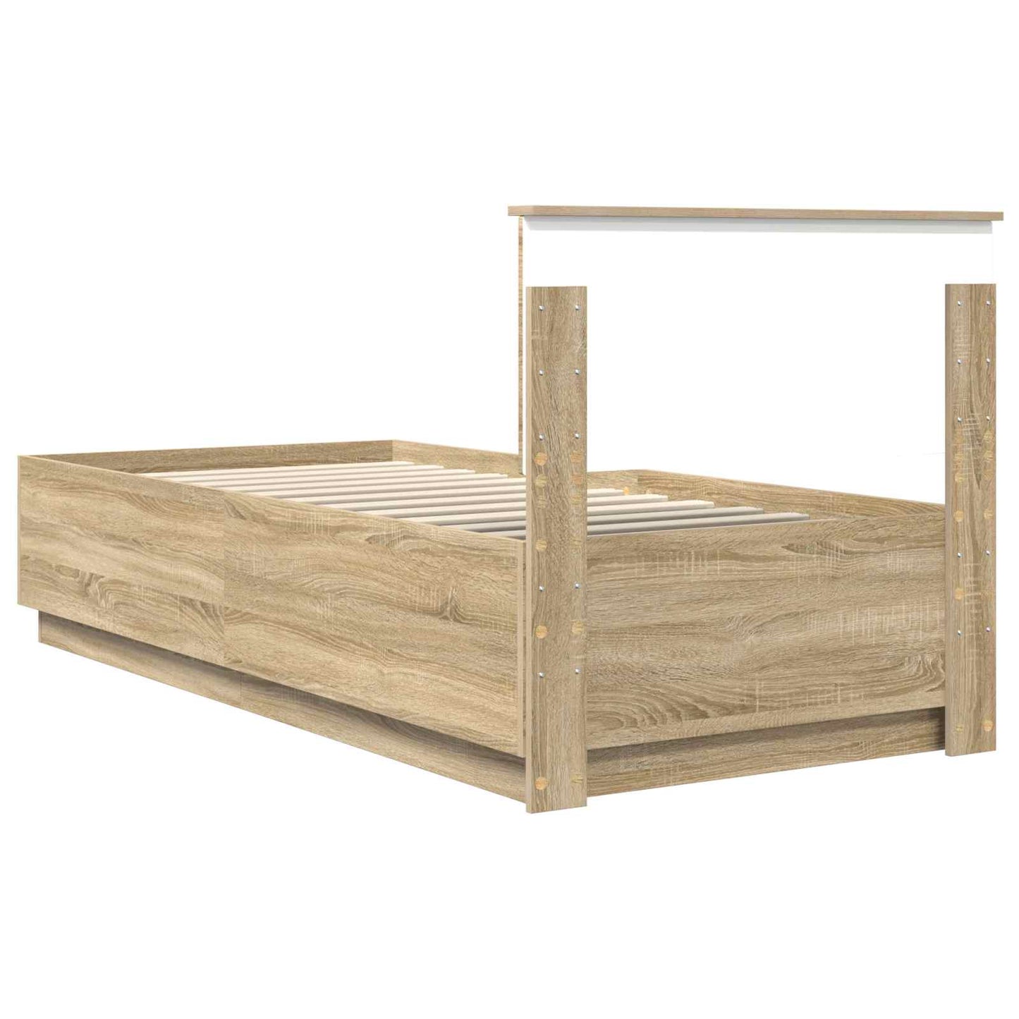 Bed Frame Sonoma Oak 100 x 200 cm Engineered Wood