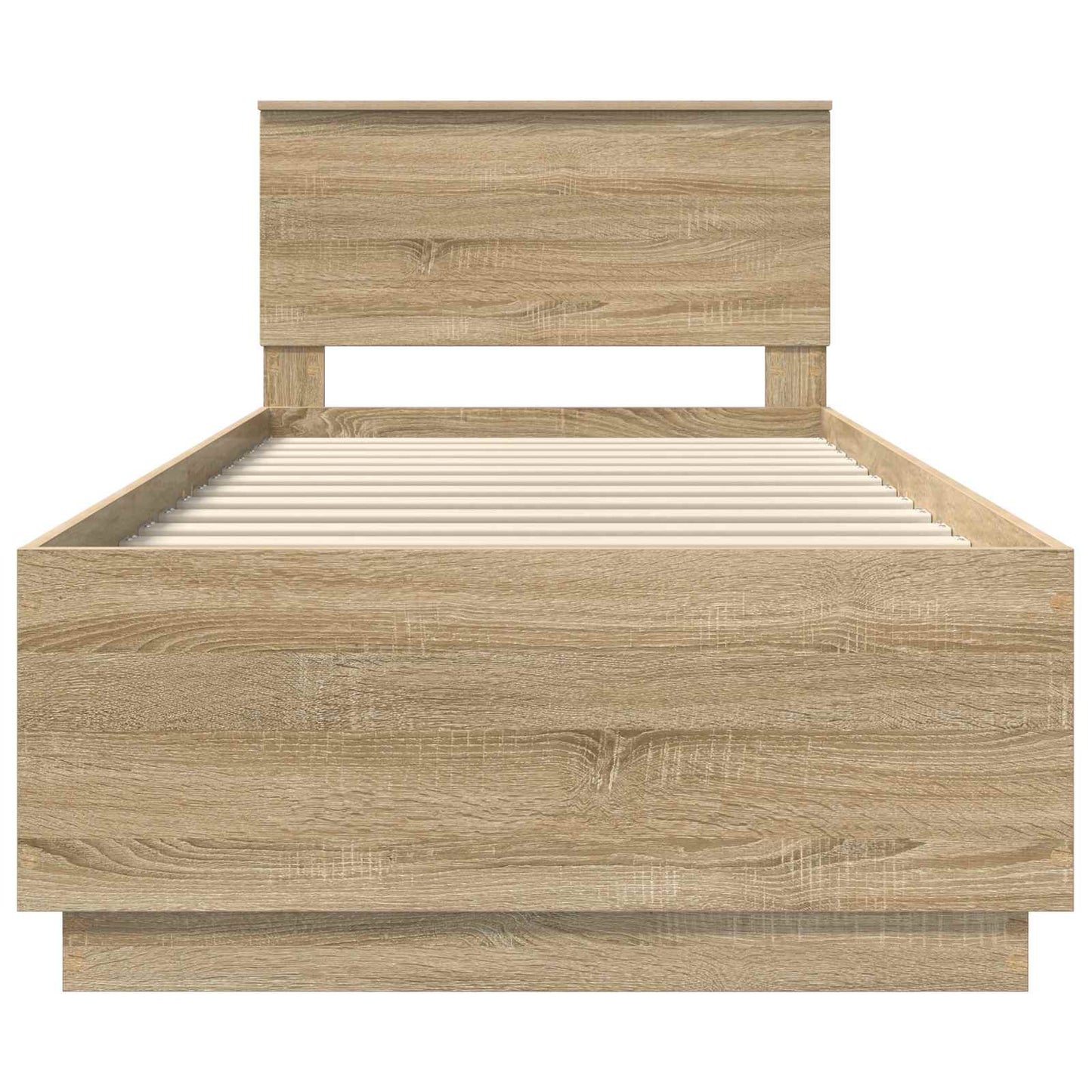 Bed Frame Sonoma Oak 100 x 200 cm Engineered Wood