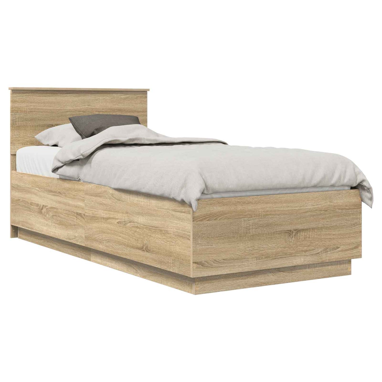 Bed Frame Sonoma Oak 100 x 200 cm Engineered Wood