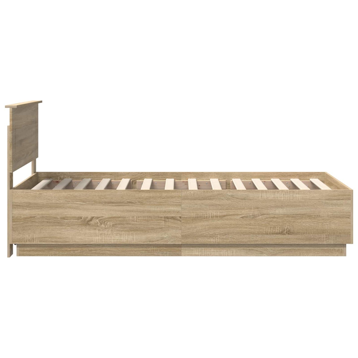 Bed Frame Sonoma Oak 100 x 200 cm Engineered Wood