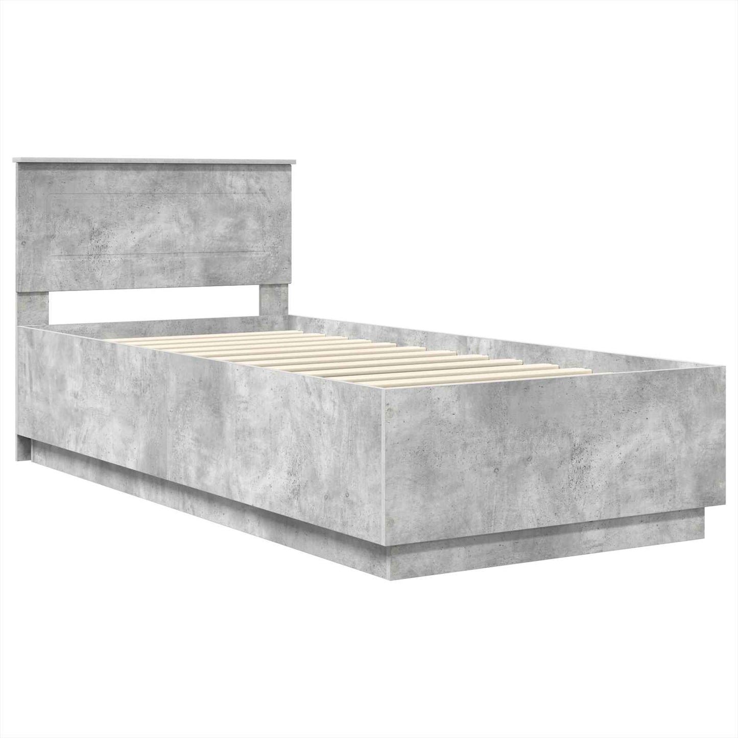 Bed Frame Concrete Grey 100 x 200 cm Engineered Wood