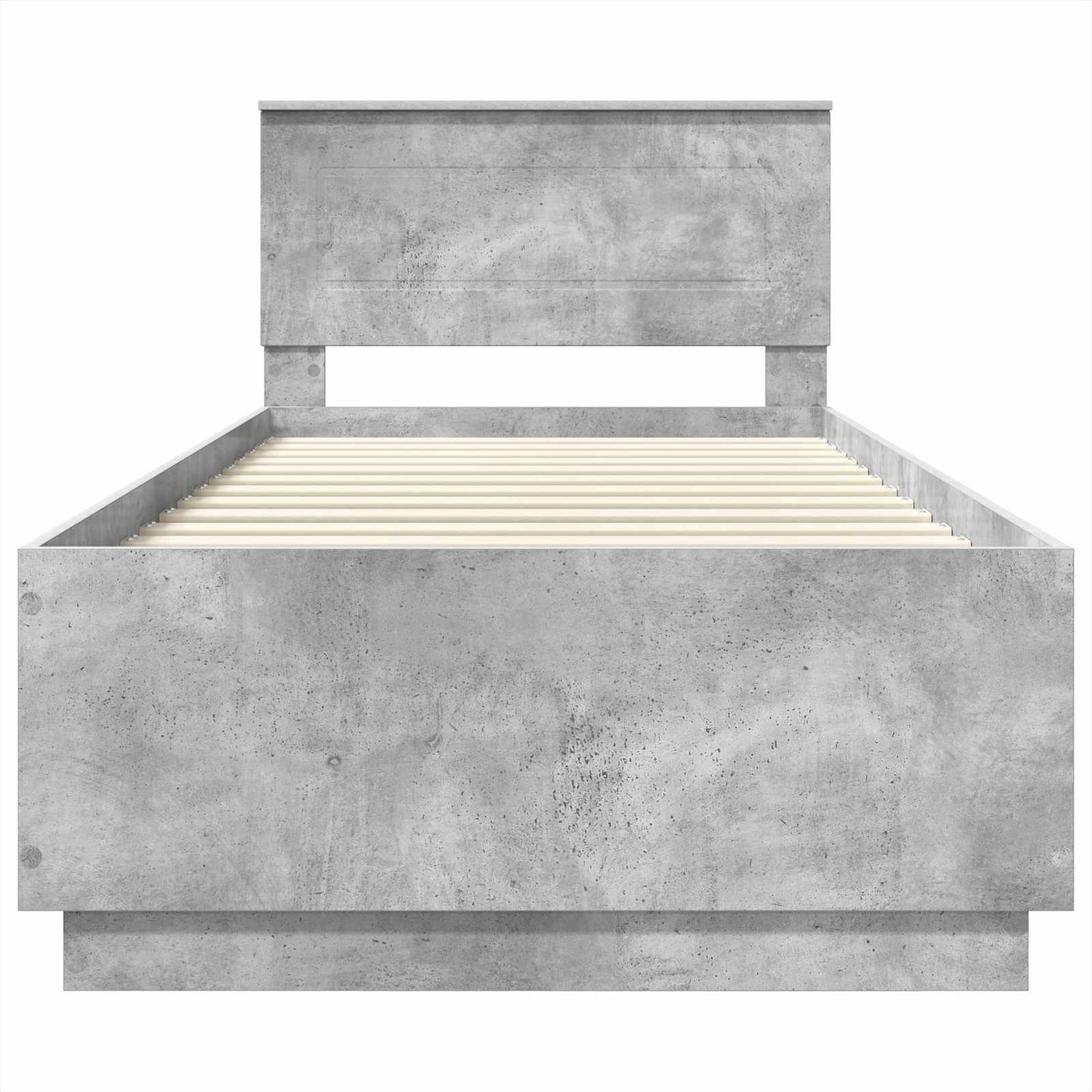 Bed Frame Concrete Grey 100 x 200 cm Engineered Wood
