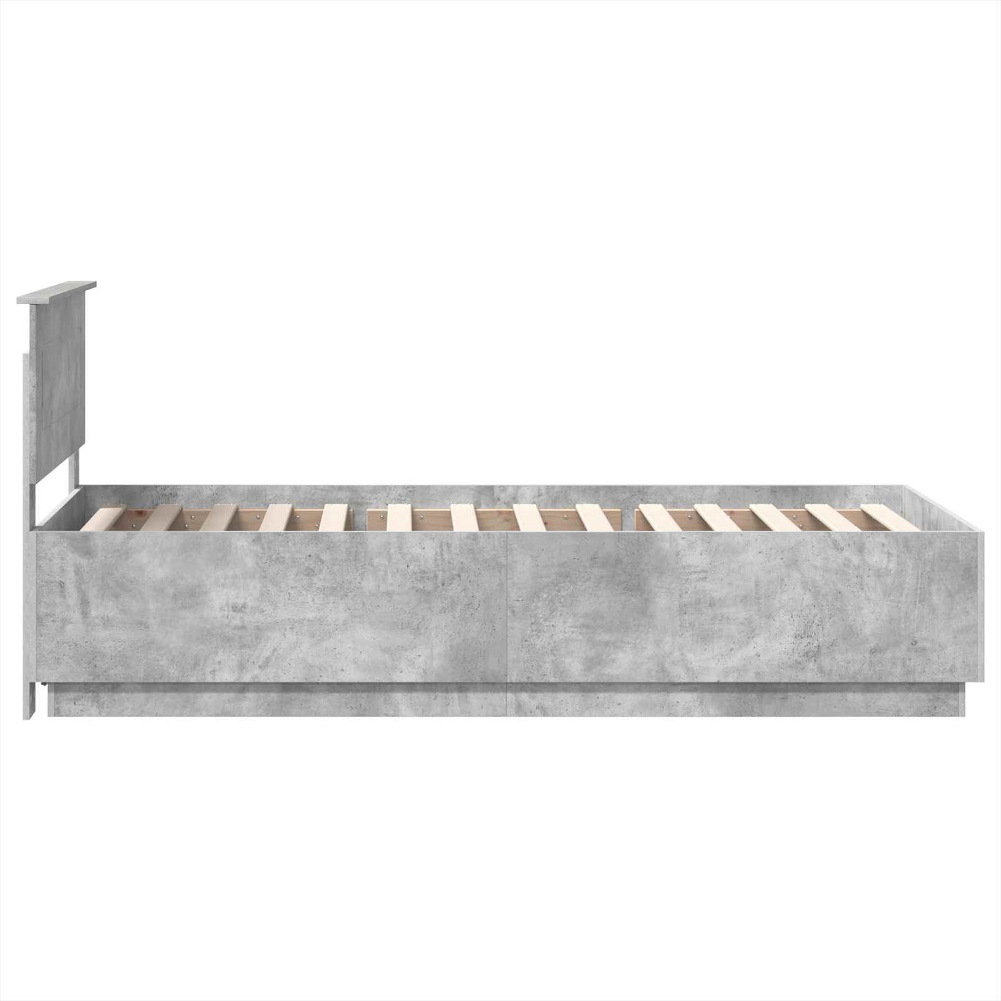 Bed Frame Concrete Grey 100 x 200 cm Engineered Wood