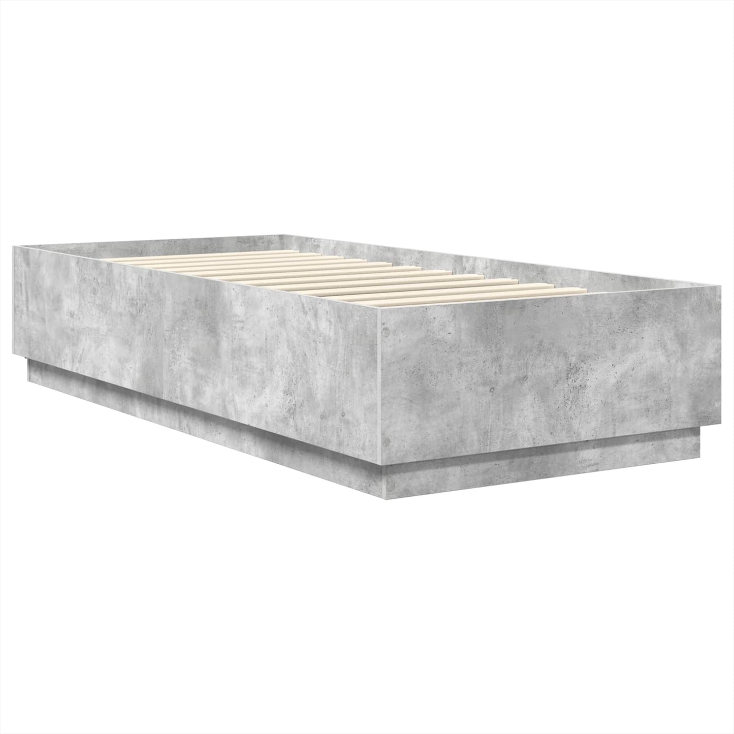 Bed Frame Concrete Grey 90 x 190 cm Engineered Wood