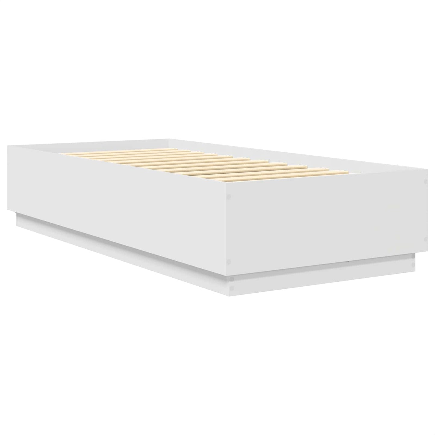 Bed Frame with Headboard White 70 x 190 cm Engineered Wood