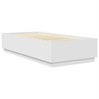 Bed Frame with Headboard White 70 x 190 cm Engineered Wood