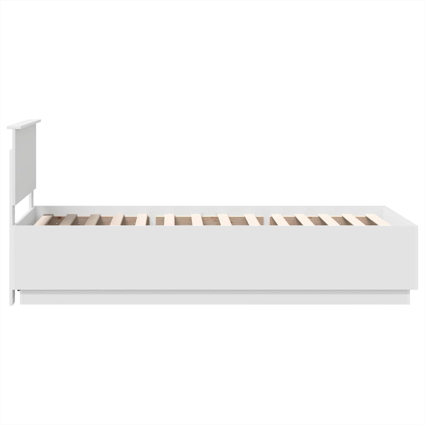 Bed Frame with Headboard White 70 x 190 cm Engineered Wood