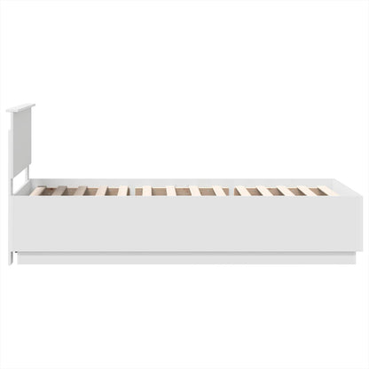 Bed Frame with Headboard White 70 x 190 cm Engineered Wood
