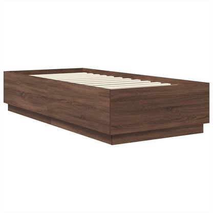 Bed Frame with Headboard Brown Oak 70 x 190 cm Engineered Wood