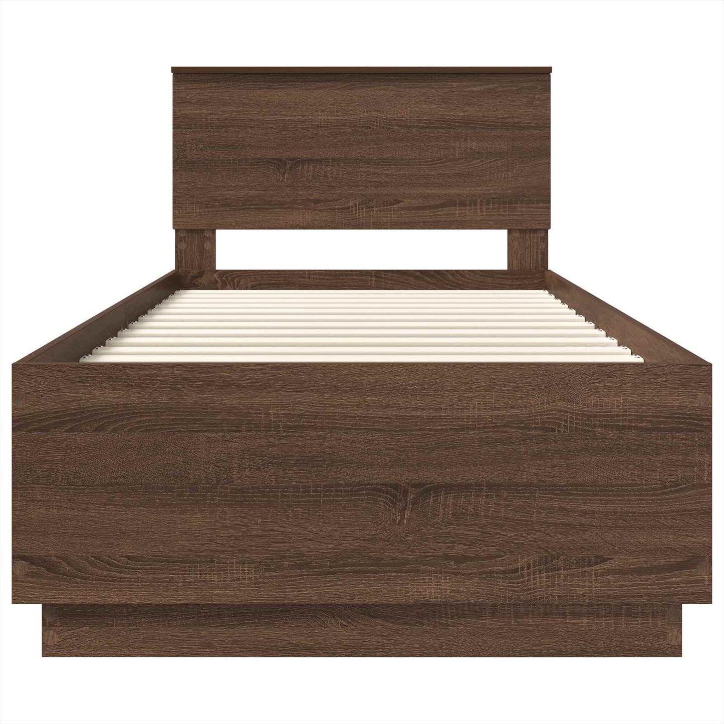 Bed Frame with Headboard Brown Oak 70 x 190 cm Engineered Wood