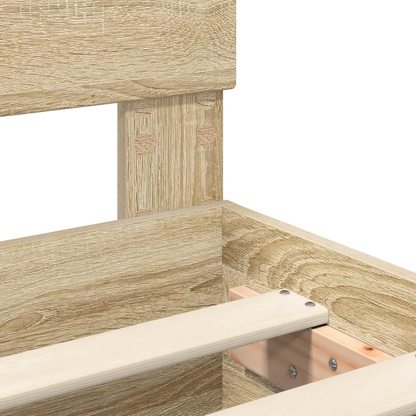 Bed Frame Sonoma Oak 140 x 200 cm Engineered Wood
