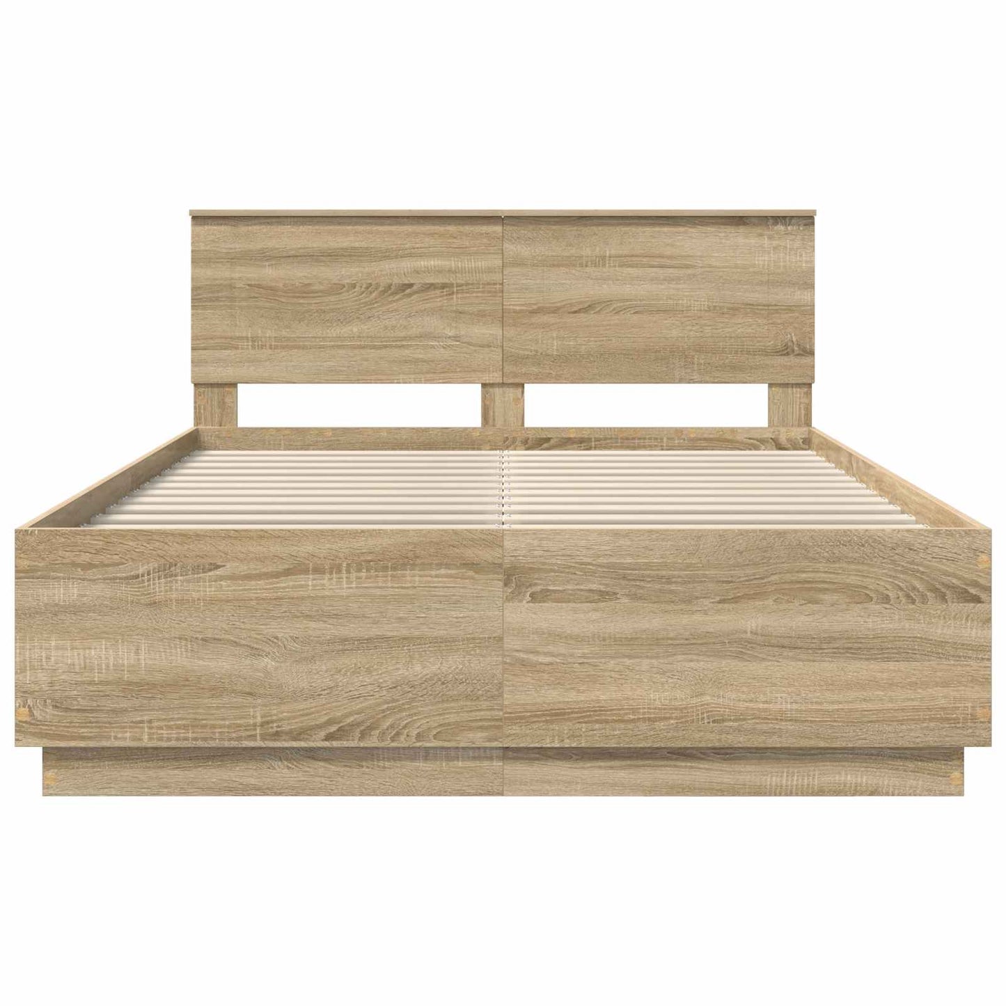Bed Frame Sonoma Oak 140 x 200 cm Engineered Wood