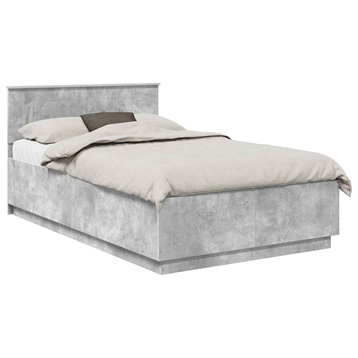Bed Frame Concrete Grey 120 x 200 cm Engineered Wood