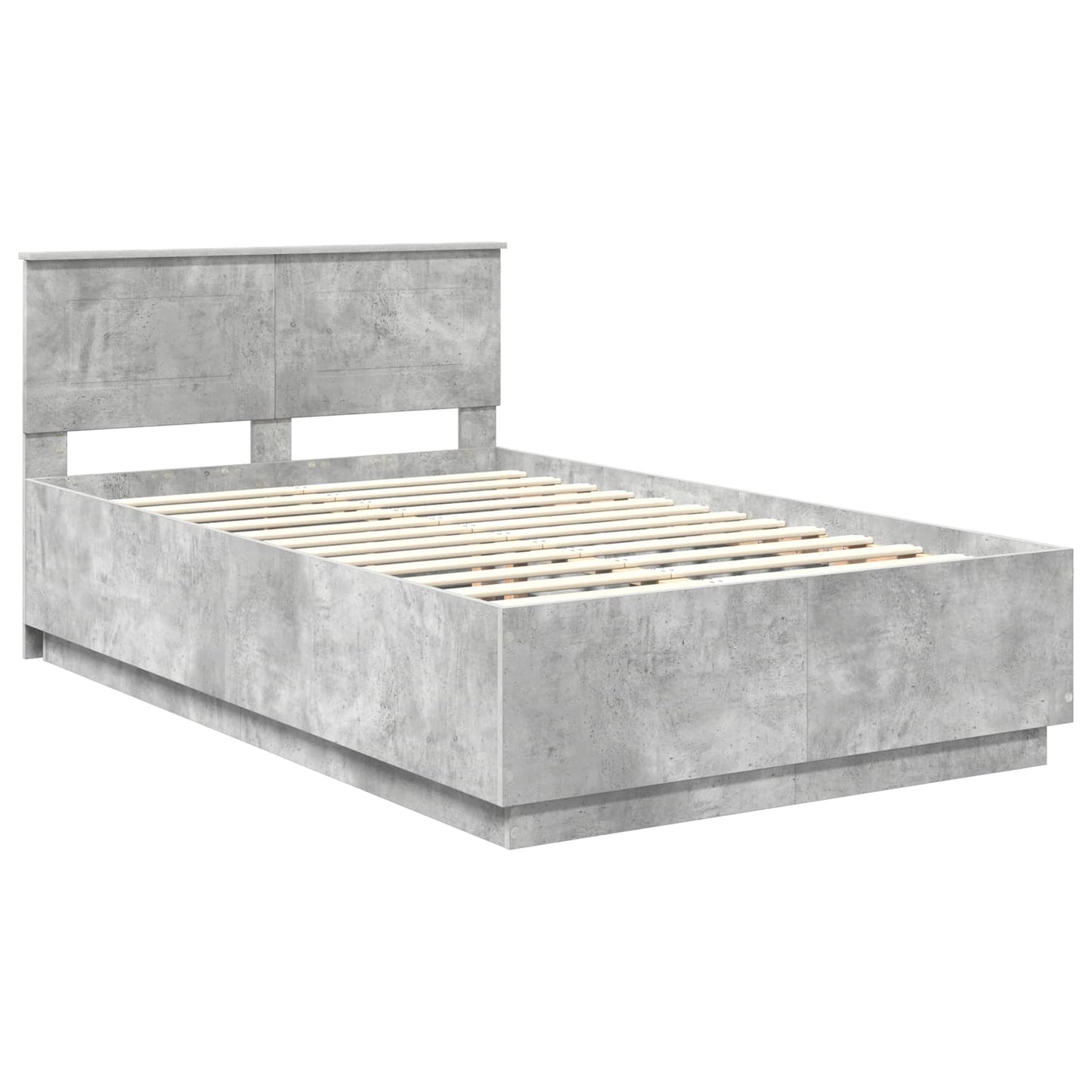 Bed Frame Concrete Grey 120 x 200 cm Engineered Wood