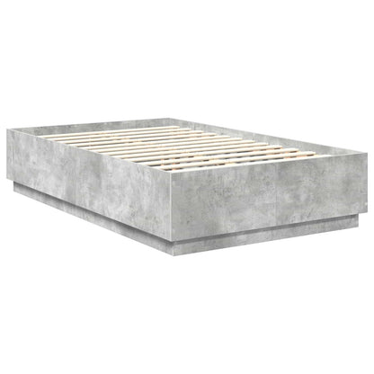 Bed Frame Concrete Grey 120 x 200 cm Engineered Wood