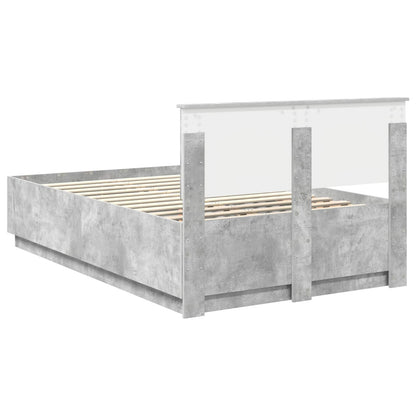Bed Frame Concrete Grey 120 x 200 cm Engineered Wood