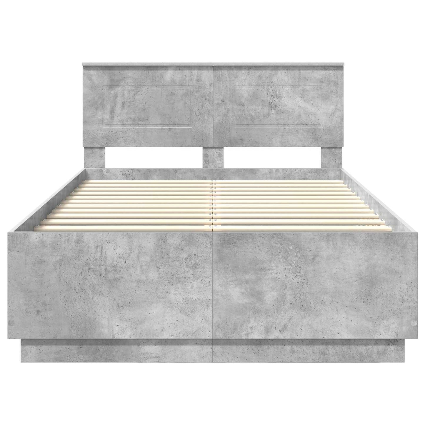Bed Frame Concrete Grey 120 x 200 cm Engineered Wood