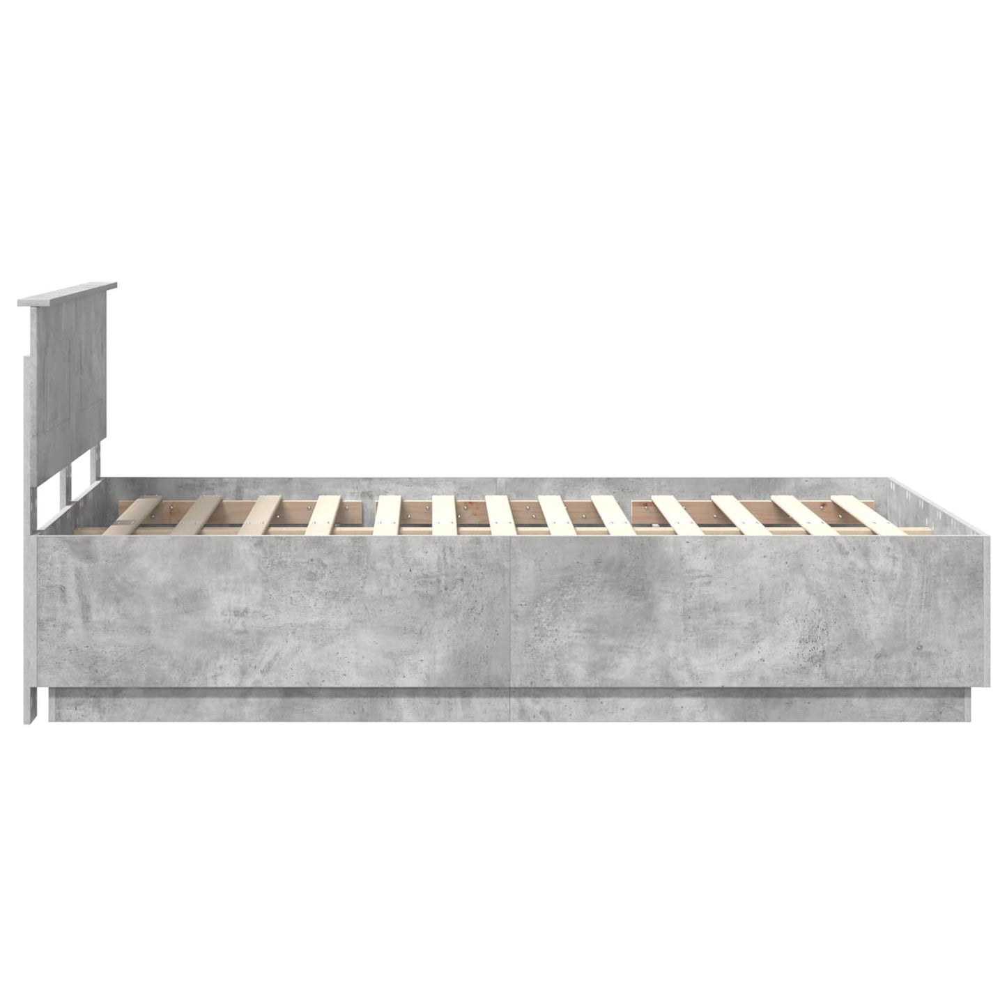 Bed Frame Concrete Grey 120 x 200 cm Engineered Wood