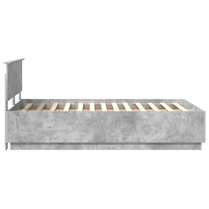 Bed Frame Concrete Grey 120 x 200 cm Engineered Wood