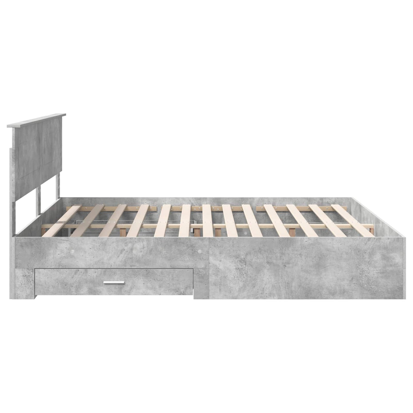 Bed Frame Concrete Grey 180 x 200 cm Engineered Wood