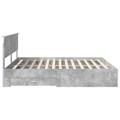 Bed Frame Concrete Grey 180 x 200 cm Engineered Wood