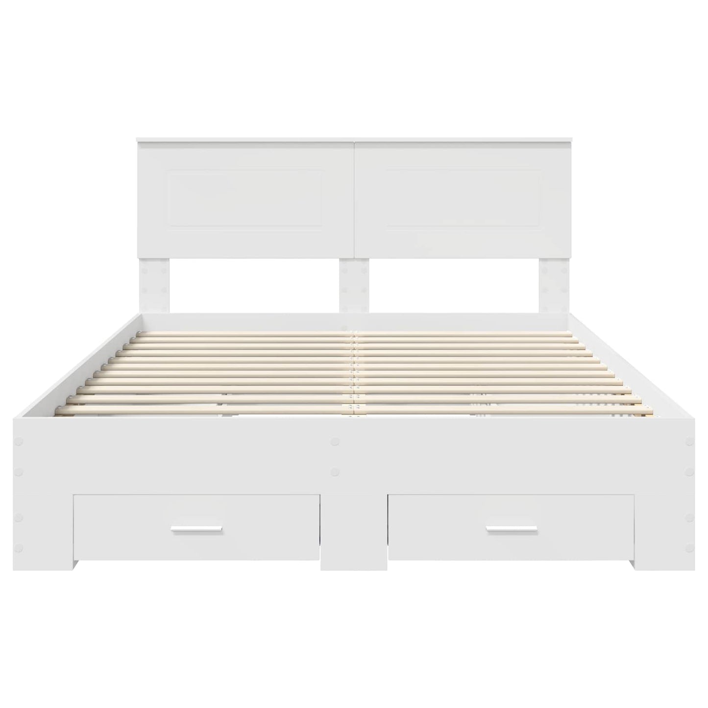 Bed Frame with Headboard White 160 x 200 cm Engineered Wood