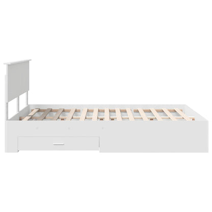 Bed Frame with Headboard White 140 x 190 cm Engineered Wood