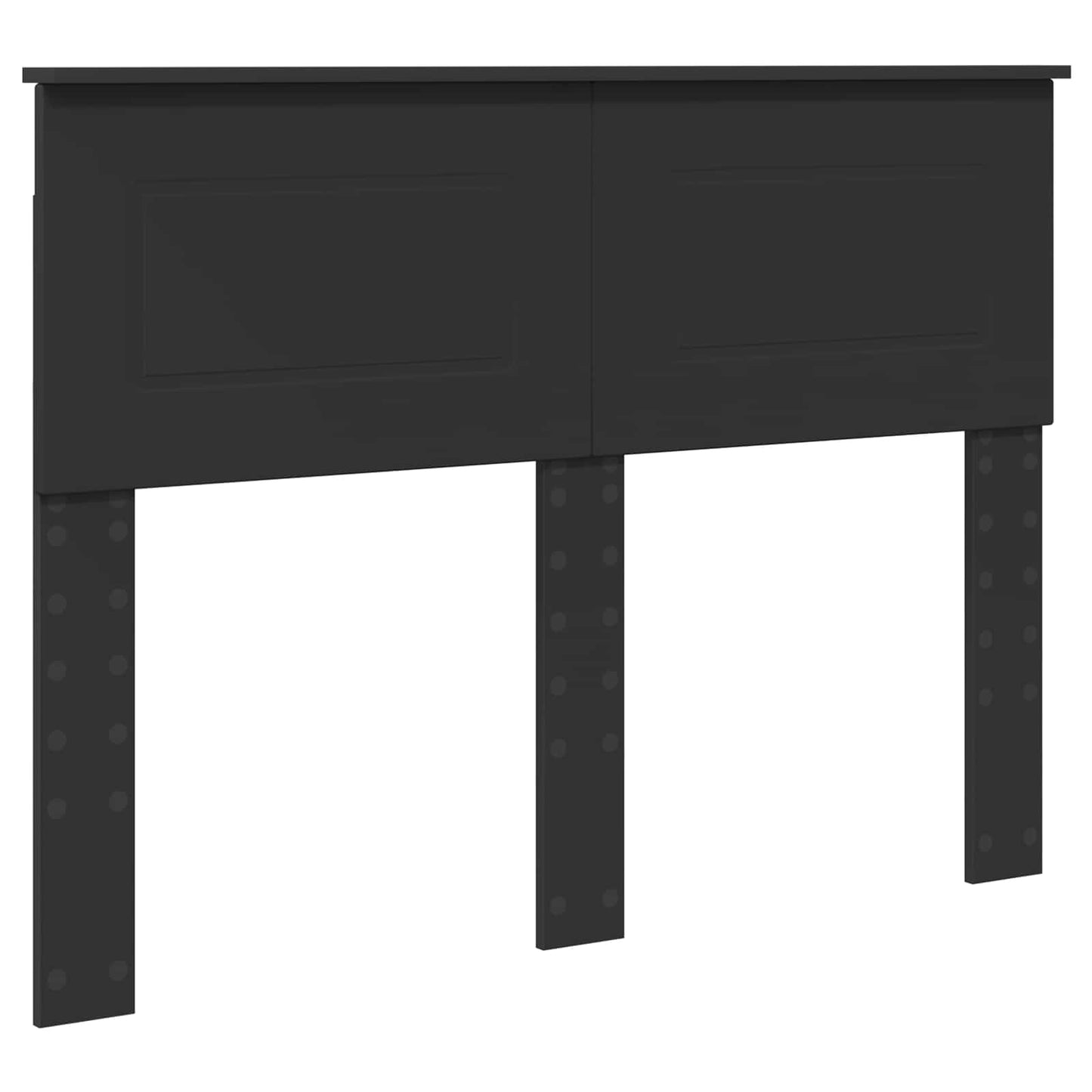 Bed Frame with Headboard Black 135 x 190 cm Engineered Wood