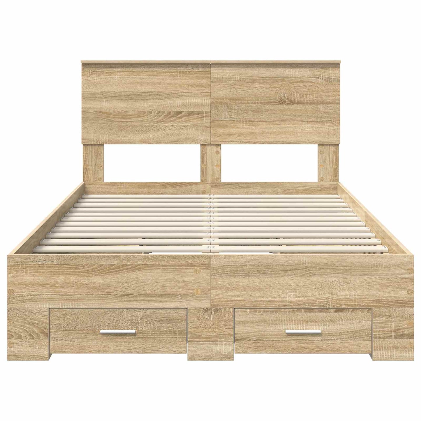 Bed Frame with Drawer Sonoma Oak 120 x 200 cm Engineered Wood
