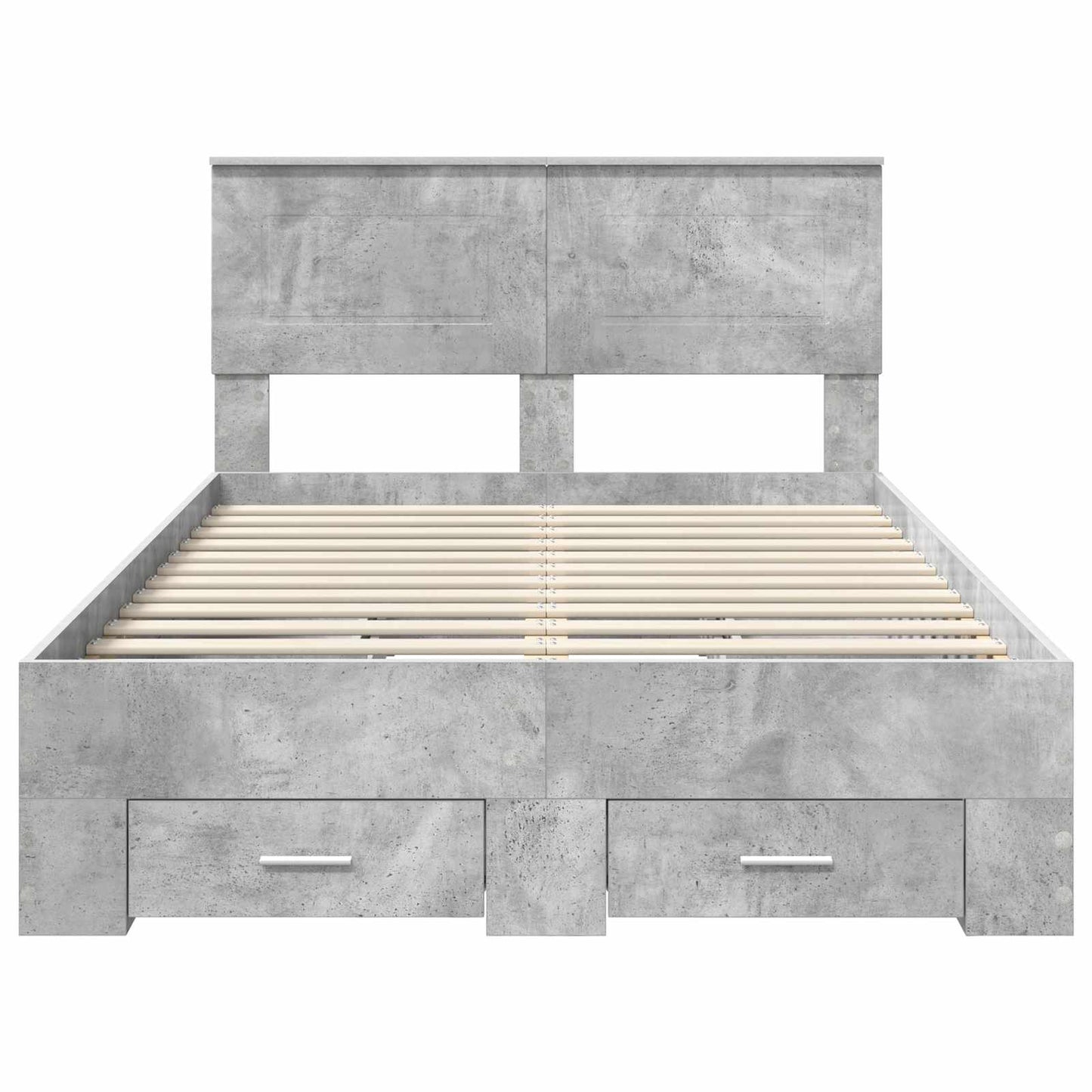 Bed Frame Concrete Grey 120 x 200 cm Engineered Wood