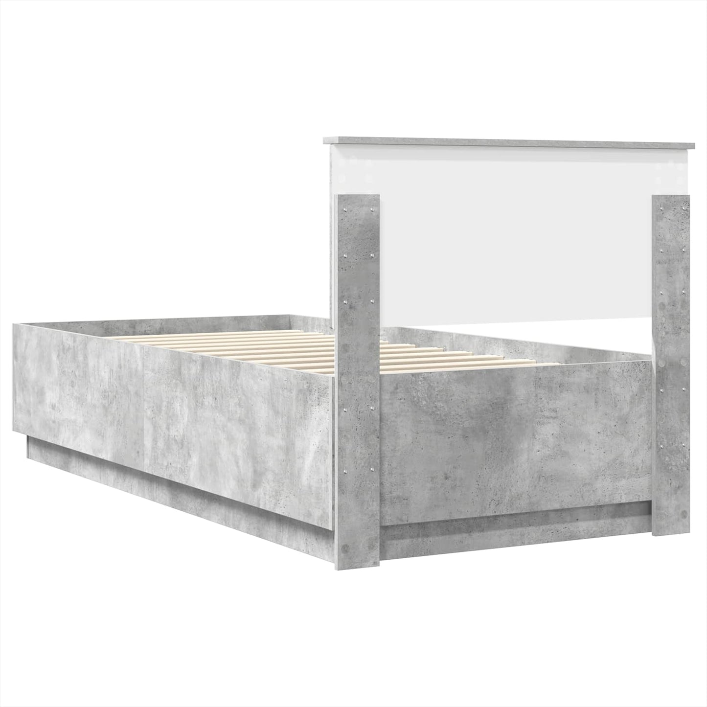 Bed Frame Concrete Grey 100 x 200 cm Engineered Wood