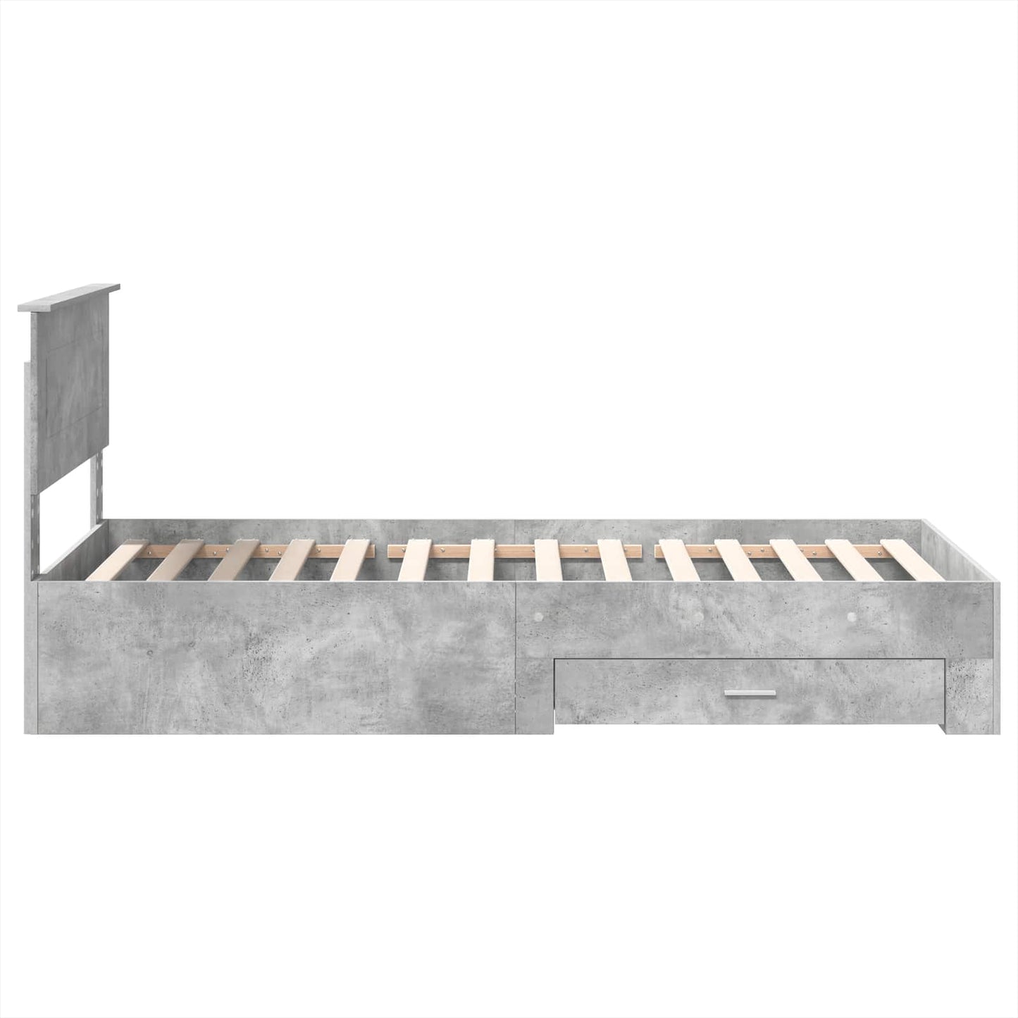 Bed Frame Concrete Grey 100 x 200 cm Engineered Wood