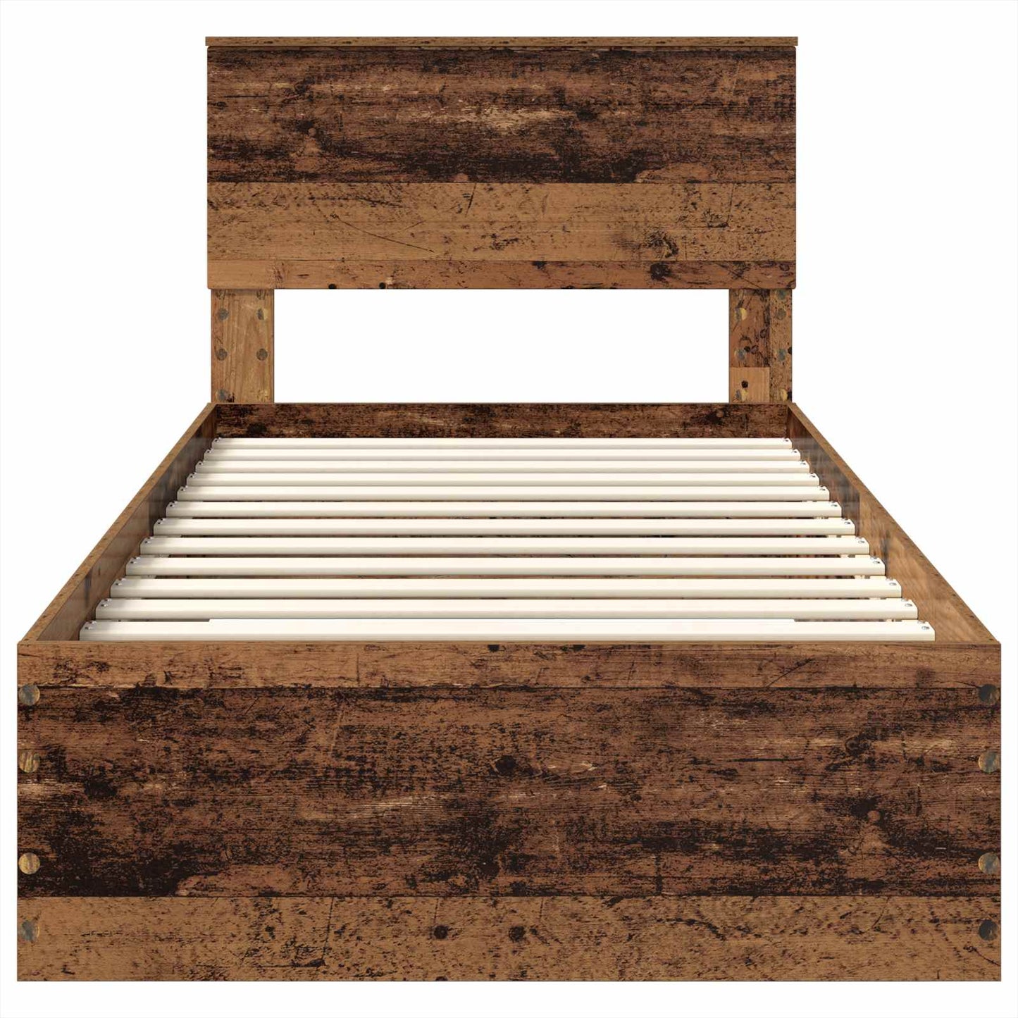 Bed Frame with Headboard Old Wood 90 x 190 cm Engineered Wood