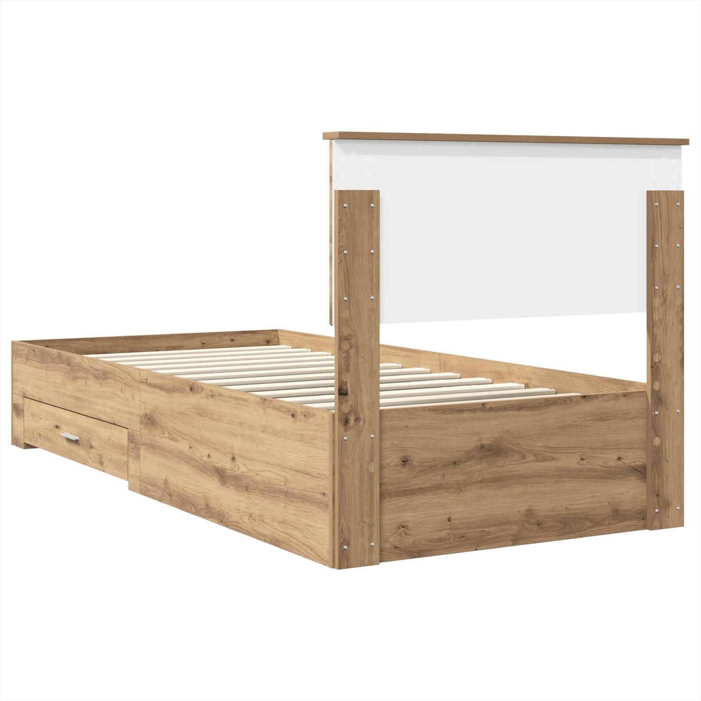 Bed Frame with Drawer Artisan Oak 90 x 200 cm Engineered Wood