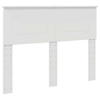 Bed Frame with Shelf Manual White 135 x 190 cm Engineered Wood