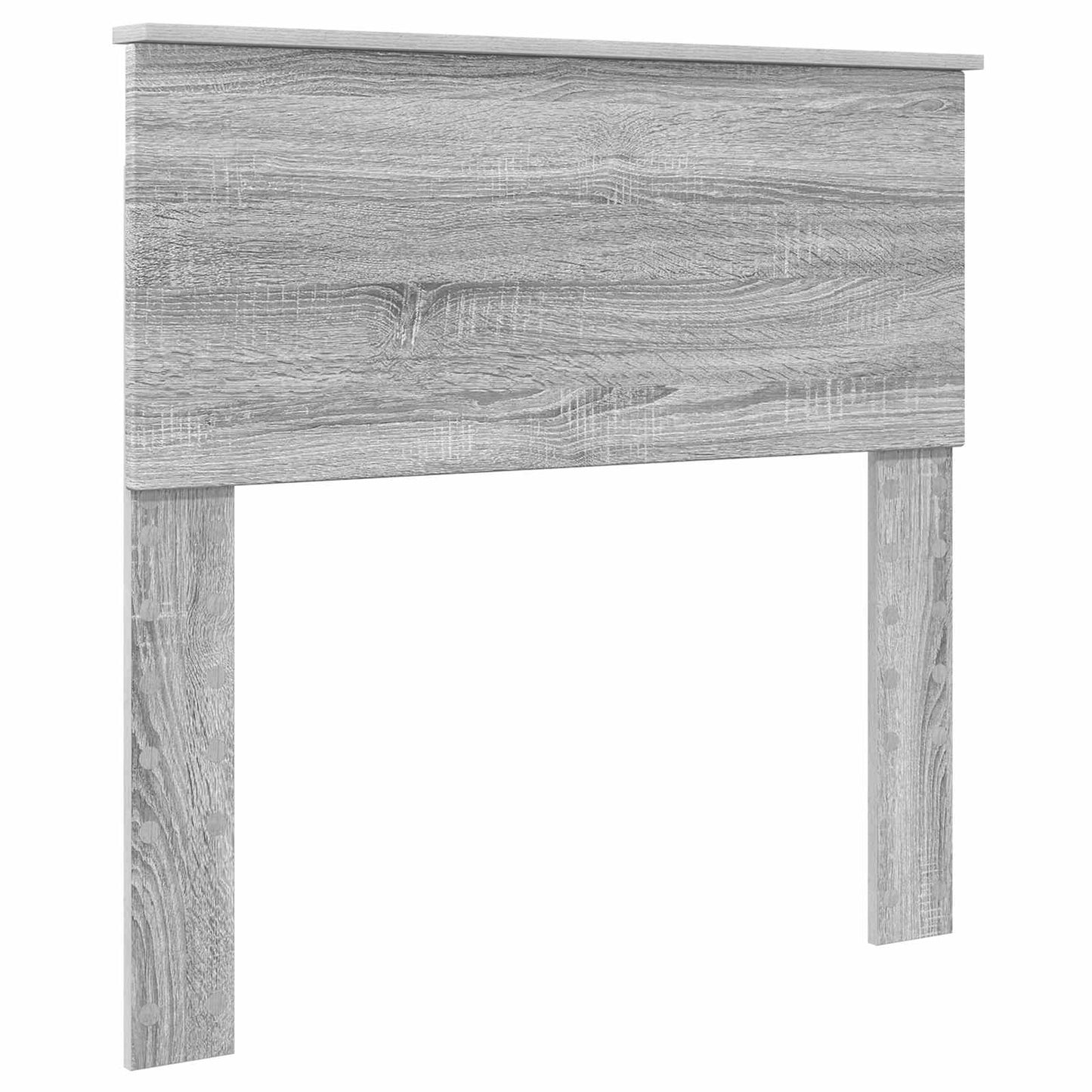 Bed Frame with Shelf Grey Sonoma 100 x 200 cm Engineered Wood