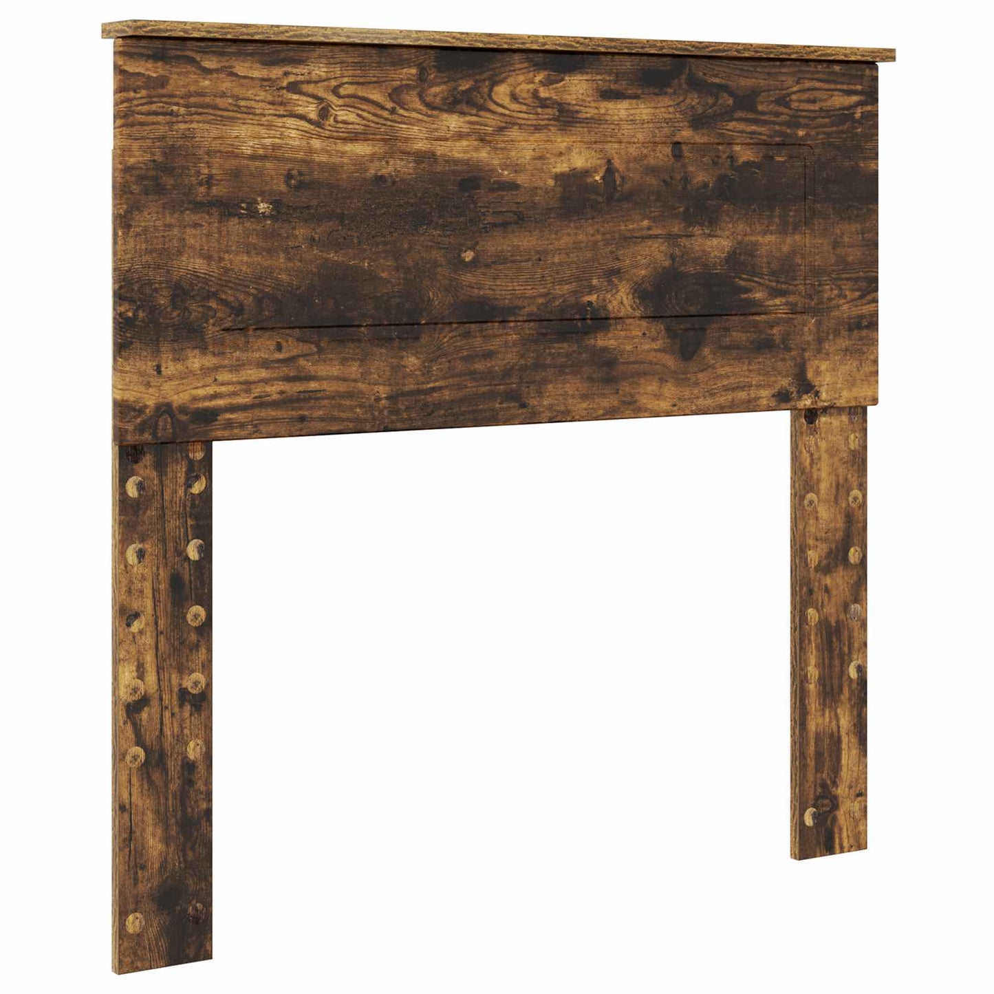 Bed Frame with Shelf Smoked Oak 75 x 190 cm Engineered Wood