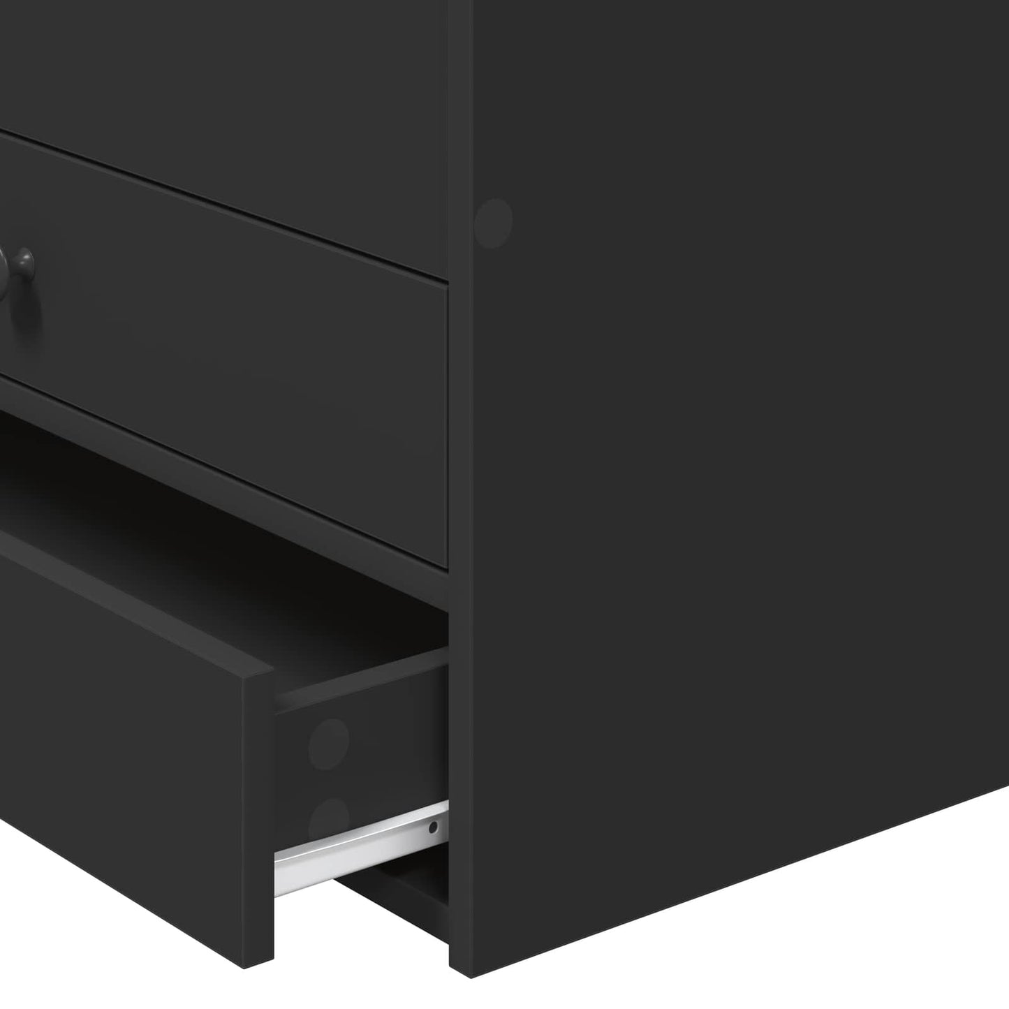 Daybed with Drawer Manual Black 100 x 200 cm Engineered Wood