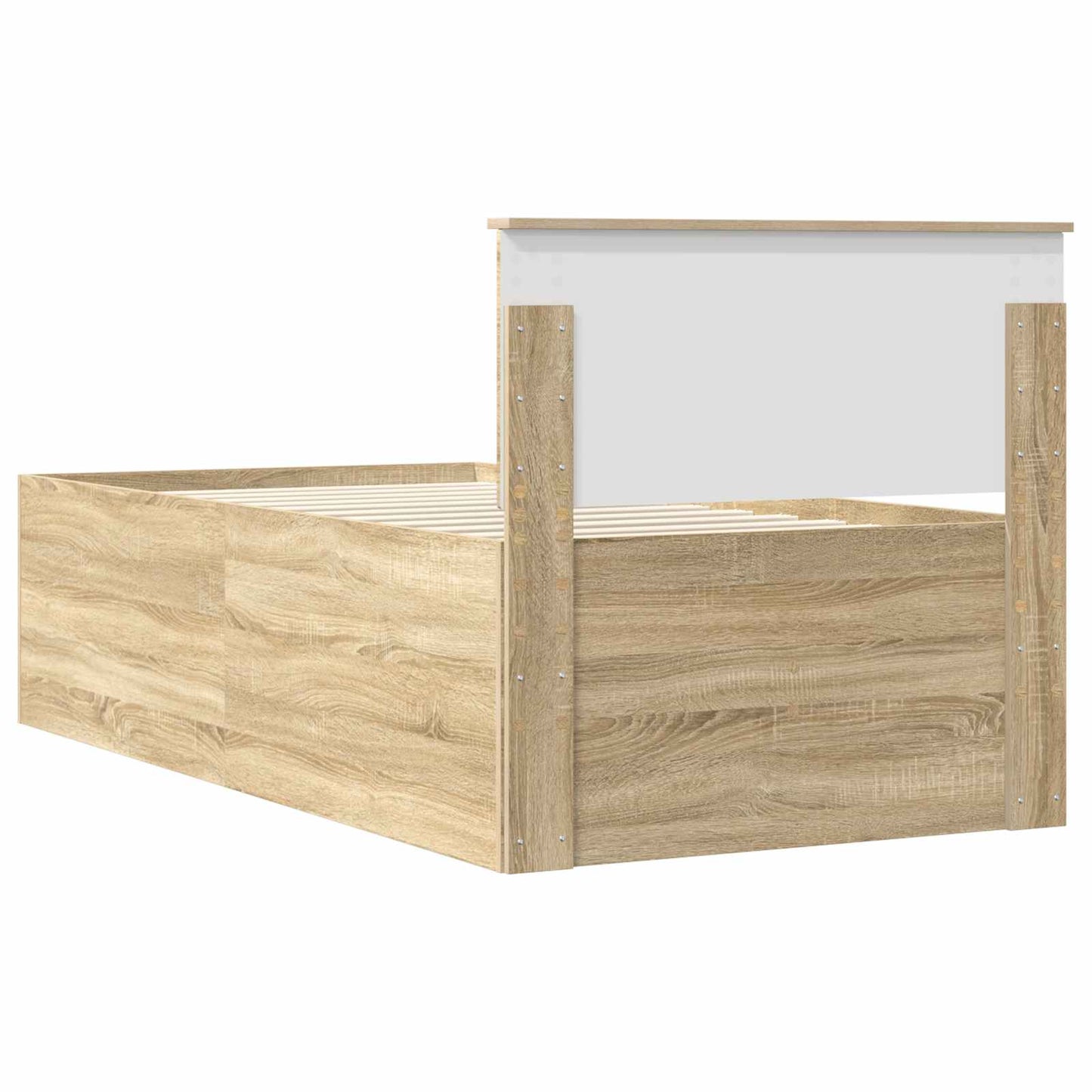 Daybed Manual Sonoma Oak and Black 100 x 200 cm Engineered Wood