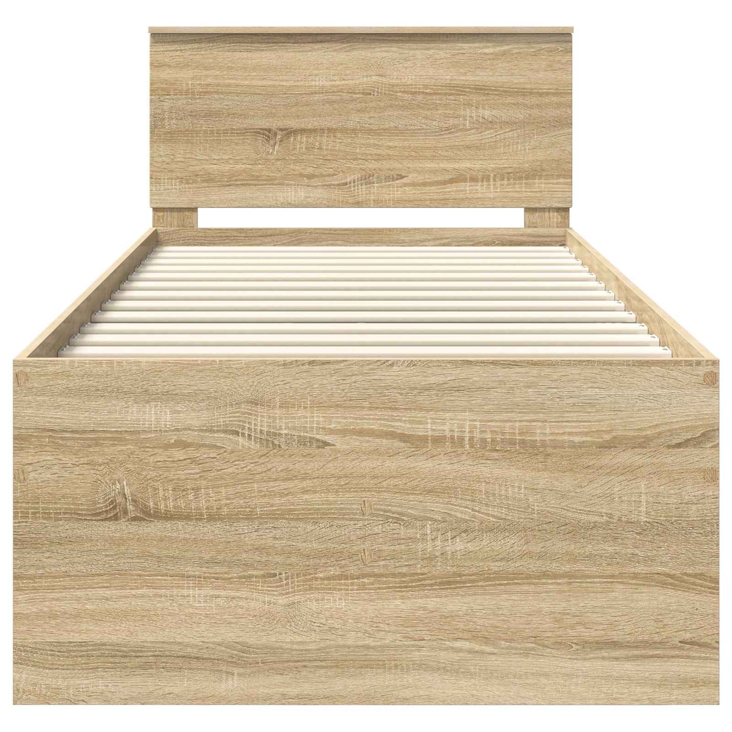 Daybed Manual Sonoma Oak and Black 100 x 200 cm Engineered Wood