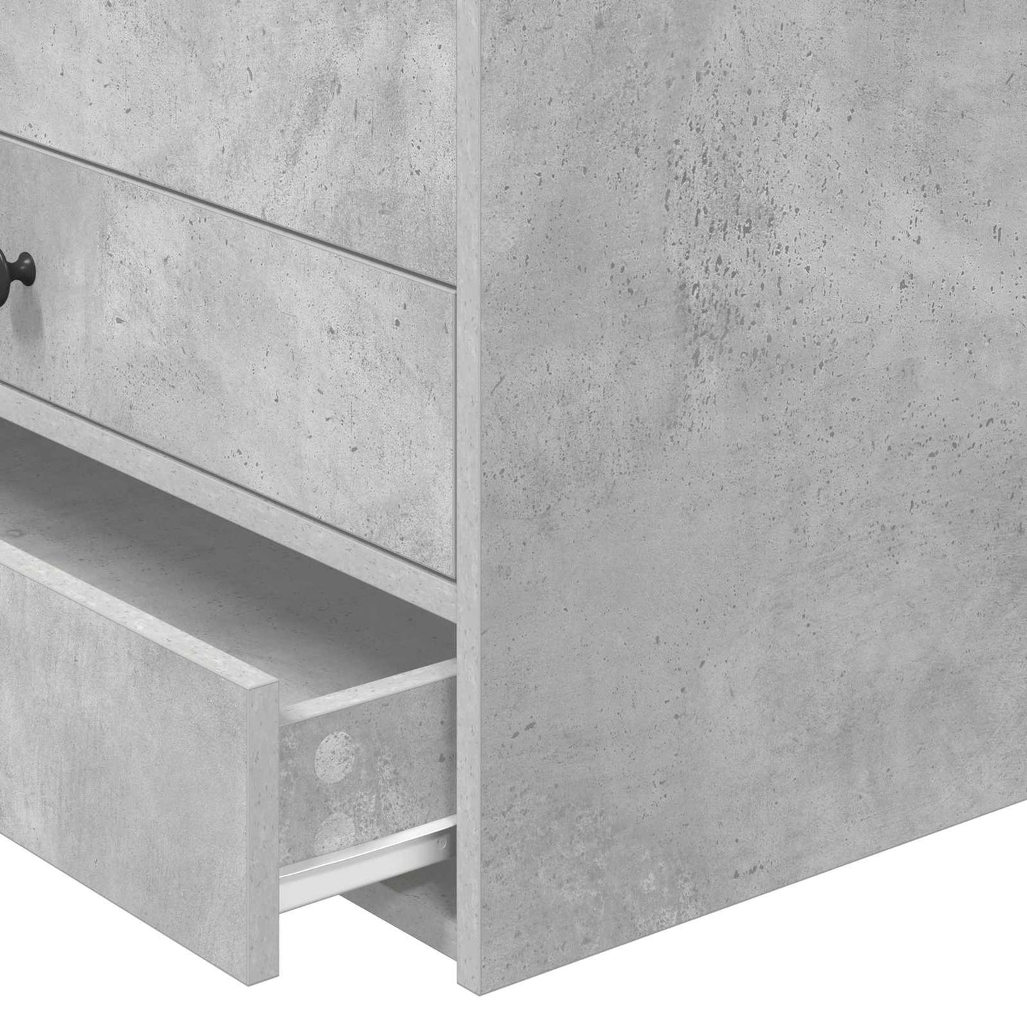 Daybed Concrete Grey and Black 90 x 190 cm Engineered Wood